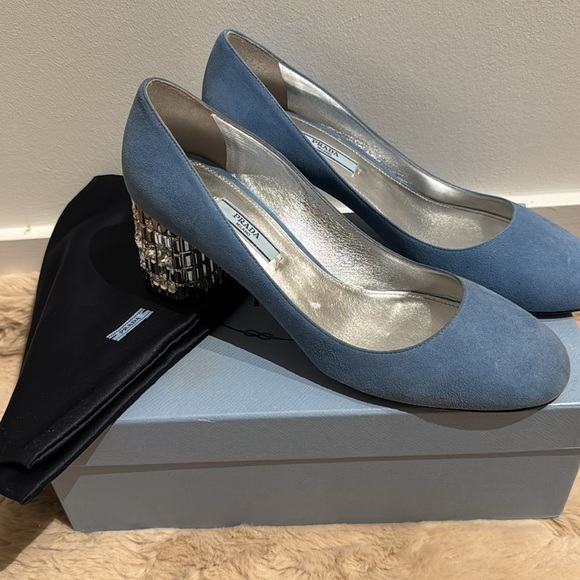 Prada crystal wedge heels Size 39.5 - Picture 5 of 5